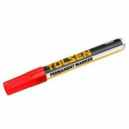 TOLSEN Red Permanent Marker 5.5 Length, 12PK 42026